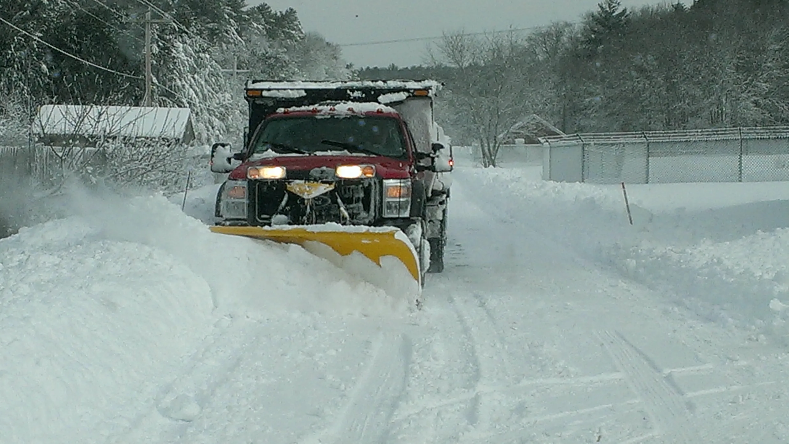 Snow plowing in East Bridgewater during a storm in 2013